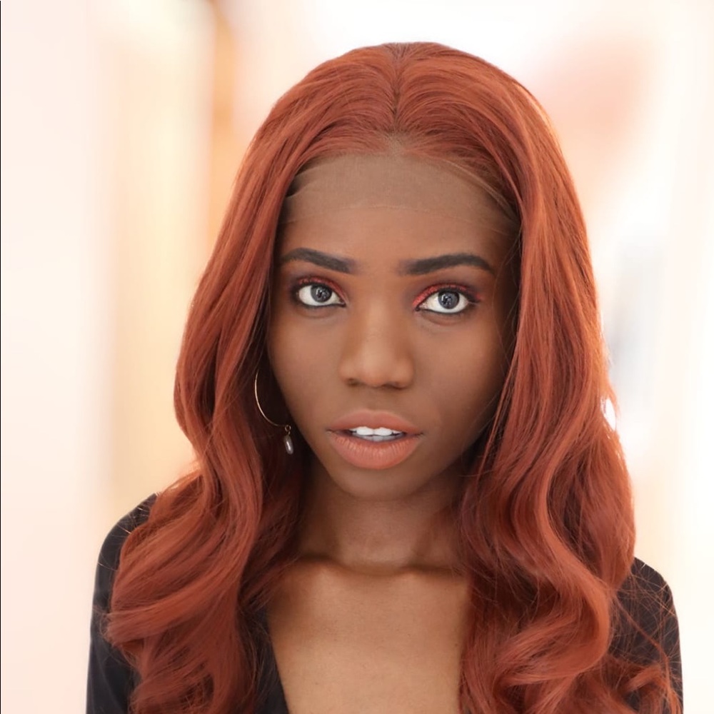 Lace frontal wig. Human hair